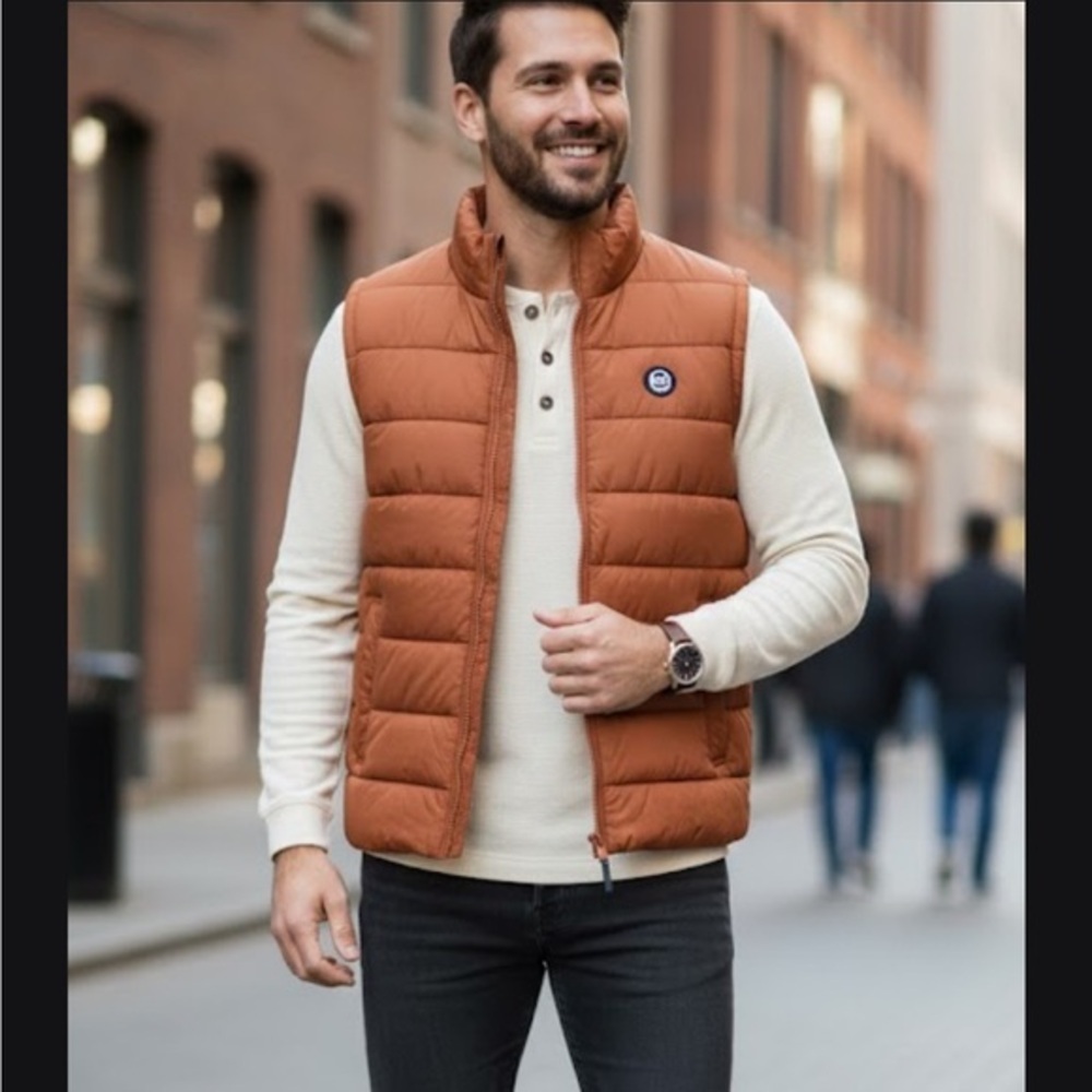 Michael Kors Copper Puffer Vest